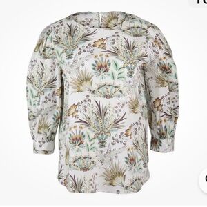 Marella Adamo Floral Puff‎ Sleeve Top Size 4